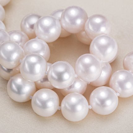 Zhuji jewelry wholesale round freshwater pearl necklace women send mother chain slightly defective real pearl necklace clavicle chain