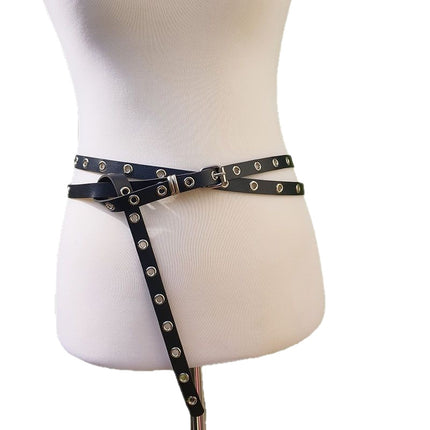 New Soft Leather Thin Belt Women's Summer Dress Shirt Fashion Decoration All-match Adjustable Long Belt