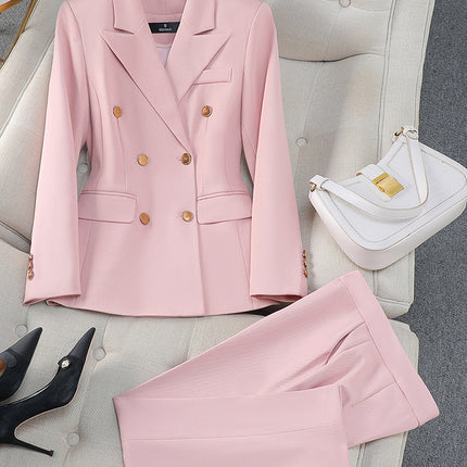 High-End Suit 2024 New Fashion Elegant Goddess Style Professional Wear Beauty Salon Suit Two-Piece Set