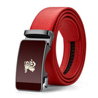 Black Face of Gun Buckle [All Red Belt]-No Gift Box / 105cm