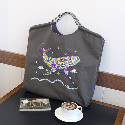 New Canvas Bag Embroidered Shopping Bag Tote Bag Large Capacity Bag Women's Handbag Crossbody Bag