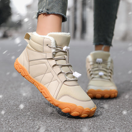 Warm Cotton Shoes Couple Outdoor Casual Hiking sneaker Lined Hair Thickened Mid-top Winter New Men's Snow Boots