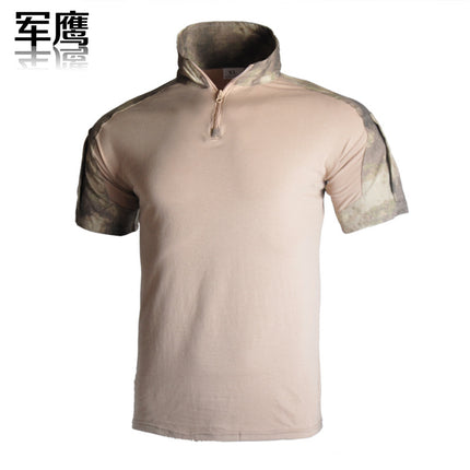 2024 Cross-border Supply G2 Tactical Camouflage Military Fan Frog Clothing Short-sleeved Tactical Cotton Men's Training Wear-resistant Scratch-resistant T-shirt