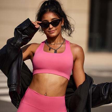 Summer New Cross-Border Wire-Free Large Size Sports Bra Shock-Proof Quick-Drying Yoga Fitness Running Sports Bra for Women