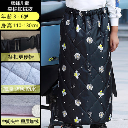 New autumn and winter skirt cycling warm electric motorcycle windbreaker leg and knee pad thickened windproof quilt