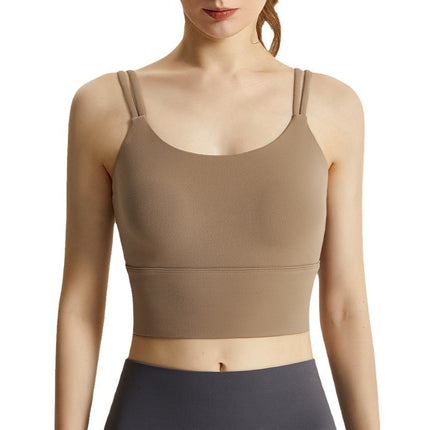 One-piece Sports Underwear Women's Anti-shock and Anti-sagging High-strength Running Bra Yoga Vest Women's Fixed Cup Cross-border