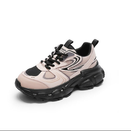 Shougu Genuine Women's 2024 Autumn New Mesh Breathable Trendy Korean Style Versatile Sneakers Women's Platform Shoes