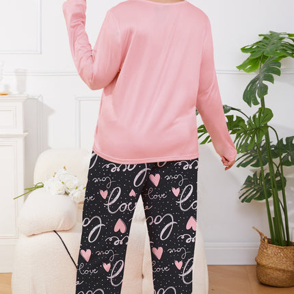 Cross-border foreign trade for pajamas women spring and autumn pink long sleeve trousers thin plus size home clothing suit wholesale