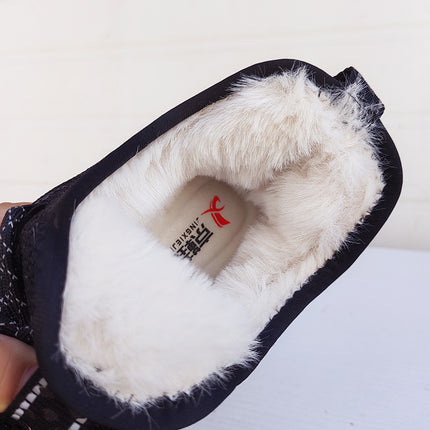 Men's Coconut sneaker Thickened Artificial Plush Warm Running Solid Soft Bottom Fashionable Old Beijing Cotton Shoes