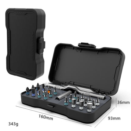 24-in-1 Ratchet Screwdriver Set S2 Bit Household Hardware Wrench Tool Combination High Hardness Small Screwdriver