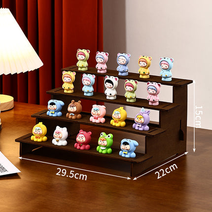 Live Broadcast Display Doll Rack 2-5 Layers Display Rack Small Ornaments Storage Desktop Storage Rack Hand-Made Display Ladder Rack