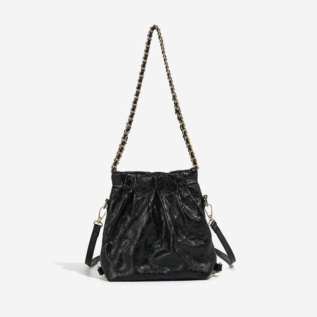 Lingge Chanel Style Hobo Bag 2024 Women's Spring and Summer New Mini Backpack Niche High-end Shoulder Crossbody Bag