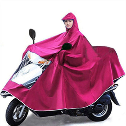 Raincoat double electric car motorcycle poncho battery car adult riding single plus size thickening factory one piece wholesale