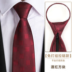 8cm wine red square zipper