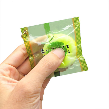 Simulated Japanese Pineapple Bag Keychain Candy Inflatable Bag Pineapple Bread Knead Happy Slow Rebound Stress Relief Pendant
