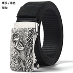 1 eagle head black [silver buckle] / 110cm