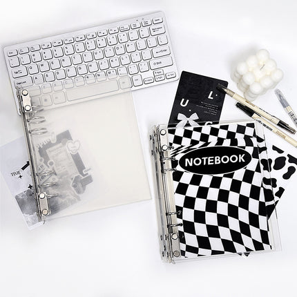 A5 hand ledger diy detachable binder 6 hole acrylic loose-leaf book HD transparent notebook shell wholesale