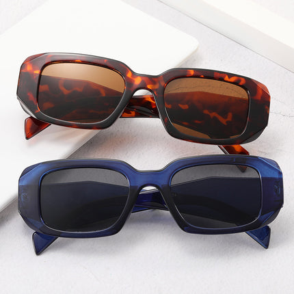 Cross-border new European and American fashion sunglasses personalized angular section sunglasses irregular street box sunglasses