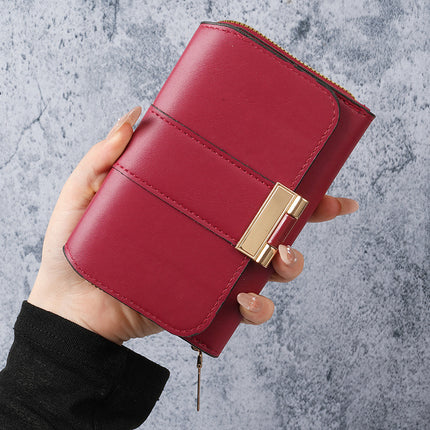 New Cross-Border Popular Korean Style Multifunctional Women's Clutch Wallet Short Niche Fashion Multi-Card Slot 70% off Wallet