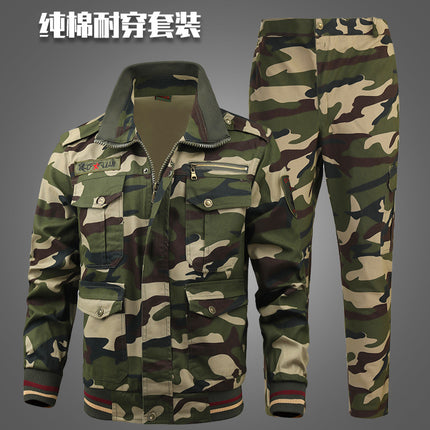 Work clothes suit men's autumn and winter welder welding camouflage clothing anti-scald wear-resistant workshop electric clothing work uniform order