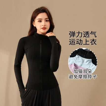 Lulu Badminton Slim-fit Sports Top Women's 2024 Autumn and Winter New Running High-end Long-sleeved Fitness Yoga Clothes