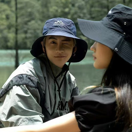 Mountain Camping Style Men's Summer Sun Hat Hiking Sun Protection Outdoor Mountaineering Anti-Uv Women's Fisherman Hat Fishing Hat