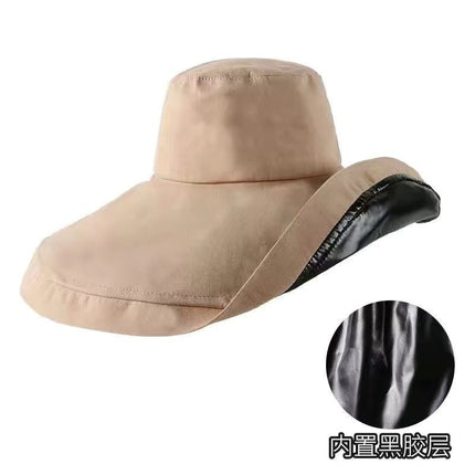 Summer Sun Protection Hat for Women, Double-Sided Wearable Large-Brimmed Fisherman Hat, Artistic, Fresh and Versatile, Face-Showing Small Sun Protection Hat