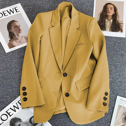 Avocado Green Blazer for Women 2026 Spring and Autumn New Casual Stylish Street-Style Blazer Korean Version Suit Jacket