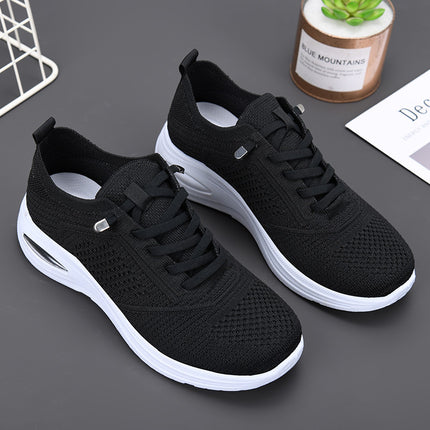 Shoes for Women 2025 New Foreign Trade Women's Shoes Casual Lace-Up Sock Mesh Shoes Soft-Soled Sports Shoes for Women