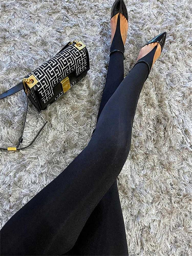 Cross-border European and American Foreign Trade 2025 New Tight Pants High Waist Black Stretch Leggings Women's Slim-fit Pants Trousers