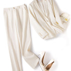 White (pants) / Xxl (slim fit, one size larger)