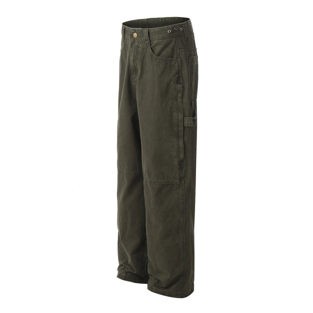 G6409 American High Street Style Men's High-End Vintage Army Green Workwear Loose-Fitting Unisex Casual Pants