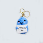 Blue pea keychain