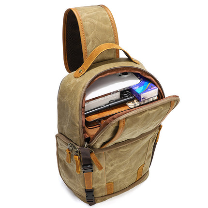 Photography Bag Canvas Wear-Resistant Camera Bag Single Shoulder Crossbody Chest Bag Slr Digital Bag Storage Crossbody Camera Breathable