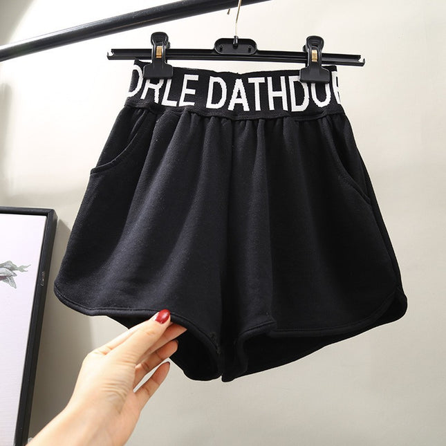 Women's Summer ins Trendy Students Thin Loose Wide Leg Casual Running Beach Hot Pants