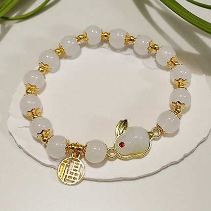 New Chinese-Style Ancient Beaded Elastic String Bracelet, Sweet Girl's Glass Bracelet, Night Market Stall, Cross-Border Live Broadcast Jewelry