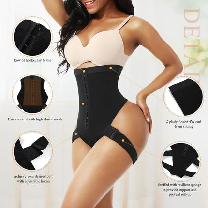 European and American Thin Tummy Control Shapewear Bodysuit Women's High-Waisted Hip-Lifting Shapewear Pants Waist Trainer Body Shaper Pants