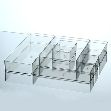 Narrow and Long Slim Transparent Acrylic Kitchen Storage Rack for Cabinet Drawers, Tableware, Dishes, Under-Sink Cookware Organizer