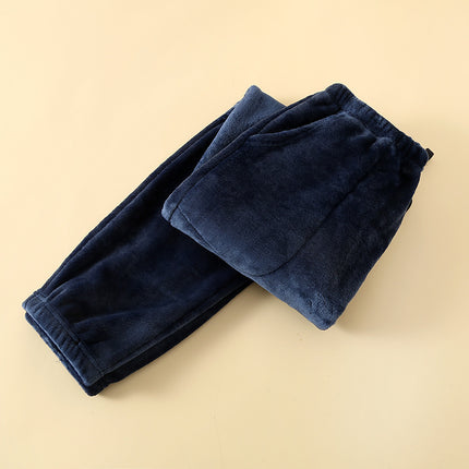 Extra thick 400g women's pajama pants winter coral fleece flannel home pants can be worn outside ankle-tied warm pants
