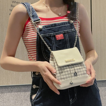 Chain Love Original Design Y2K Chain Backpack 2025 New Style College Style High-End Mini Backpack for Women