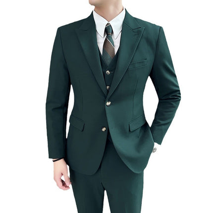 Special New Product Recommendation: Men's Lapel Collar Suit, Slim Fit, Crisp and High-End Men's Three-Piece Suit