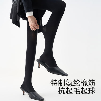 Pressure Tights 240N High-Density Weave Solid Color Pantyhose with Slight Compression for a Slimming Effect, Non-Slip Leggings, Bare-Leg Illusion