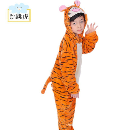 Mixed batch autumn and winter flannel cartoon one-piece pajamas home performance clothes toilet version adult home clothes pajamas