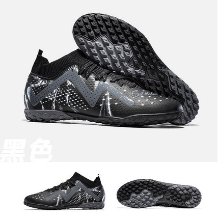 Cross-Border Amazon High-Top Soccer Shoes for Boys and Adults, Long-Spiked Tf Cleats, Competition Children's Training Soccer Shoes