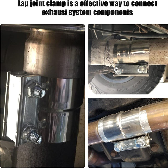 Automobile exhaust pipe clamp butt pipe clamp muffler modification 51 57 63 70 76mm Universal 304 stainless steel
