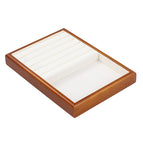 Brown flat plate ring plate rice white velvet