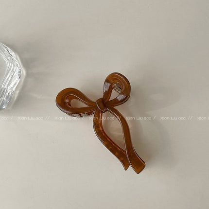 Acrylic Bow Hair Grab 2023 New Clip Headwear Hairpin Back Hair Shark Clip Hair Grab Clip