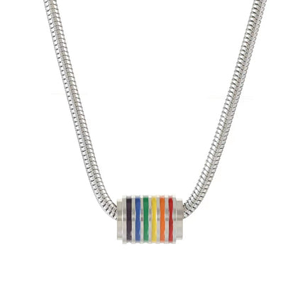 Personalized titanium steel non-fading color small man waist transfer bead necklace jewelry men's hip hop gay small man waist sweater chain