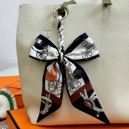 High-grade Handbag Handle Ribbon Bag Handle Handle Accessories Silk Scarf Handbag Tie Bag with Decorative Ribbon Pendant