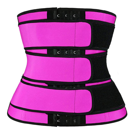 Cross-Border Sweat-Inducing Waist Trainer with Zipper and Snap Buttons, Women's Waist Cincher, Slimming Belt, Sports Waist Shaper